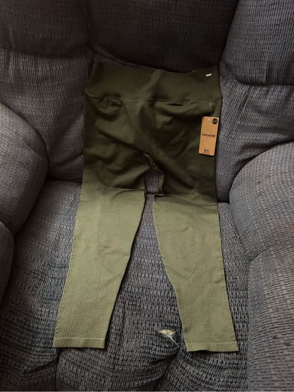 PINK Victoria's Secret Olive Green Seamless Kids Leggings